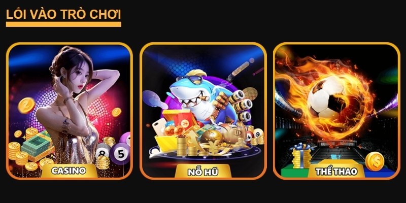 Hệ thống game đa dạng được bố trí khoa học trên trang chủ